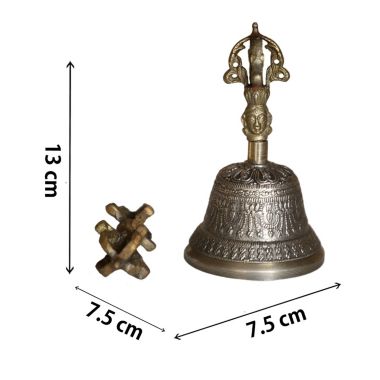 Cottage Handicraft, Tibetan Bell & Dorje, Small with free Elephant Gift. View a larger version of this product image.