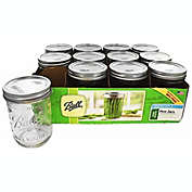 Ball 66000 1 Pint Wide Mouth Can Or Freeze Canning Jars 12 Count Case