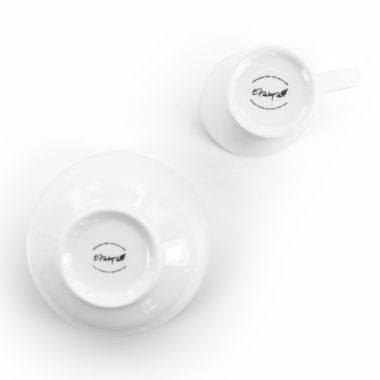 Elama Carey 18 Piece Round Porcelain Dinnerware Set in White. View a larger version of this product image.