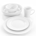 Alternate image 2 for Elama Carey 18 Piece Round Porcelain Dinnerware Set in White