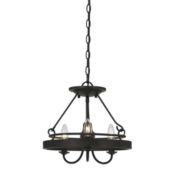 Cal Lighting 60W X 3 Helena Metal 2 In 1 Pendant/Semi Flush Mount Fixture
