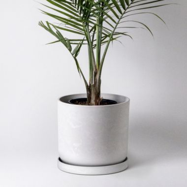 Kanso Designs - 12" Planter Pot, Large Planter, Indoor Plant Pot, Indoor Planter, with Drainage Hole & Plug, Imitation Concrete Ceramic Flower Plant Pot. View a larger version of this product image.