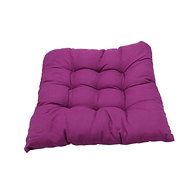 PiccoCasa Decor Seat Cushion Pillow, Cotton Blends Office Home Living Room Square Strap Design Chair Cushion Pad, Purple 15.7". View a larger version of this product image.
