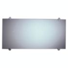 Alternate image 0 for Whitehaus New Generation Frameless Rectangular Shaped Mirror With Round Polished Stainless Steel Wall Mount Supports - Glass