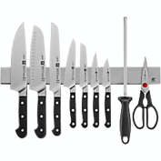 ZWILLING Pro 10-pc Knife Set With 17.5-inch Stainless Magnetic Knife Bar