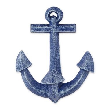 Accent Plus Blue Anchor Wall Hook. View a larger version of this product image.