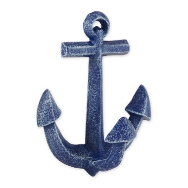 Accent Plus Blue Anchor Wall Hook. View a larger version of this product image.