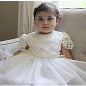 Laurenza&#39;s Baby Girls Lace Baptism Dress Christening Gown