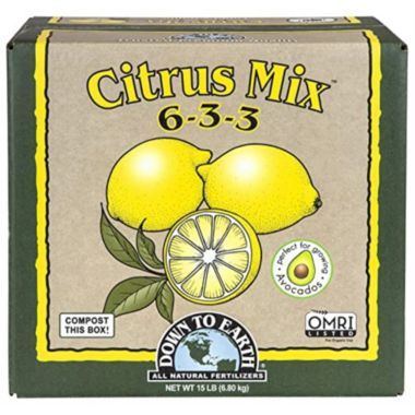Down to Earth Organic Citrus Fertilizer Mix 6-3-3, 15 lb. View a larger version of this product image.