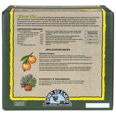 Down to Earth Organic Citrus Fertilizer Mix 6-3-3, 15 lb. View a larger version of this product image.