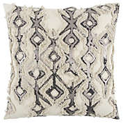 Rizzy Home 20" x 20" Pillow Cover - T13128 - Ivory/Silver