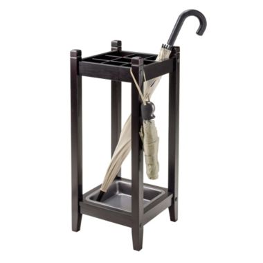 Jana Umbrella Stand with Tray, Espresso. View a larger version of this product image.