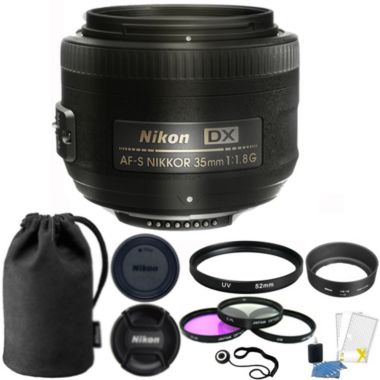 Nikon AF-S DX NIKKOR 35mm f/1.8G Lens + 52mm Top Value | Bed Bath