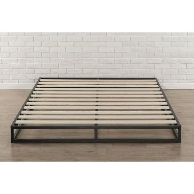 Slickblue Full size 6-inch Low Profile Metal Platform Bed Frame with Wooden Slats. View a larger version of this product image.