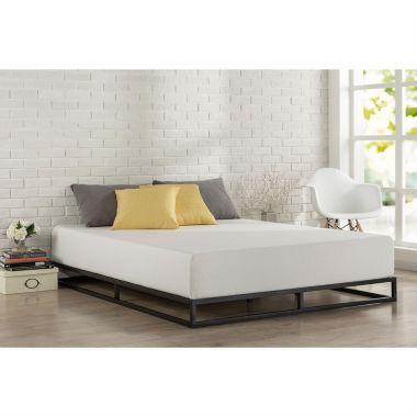 Slickblue Full size 6-inch Low Profile Metal Platform Bed Frame with Wooden Slats. View a larger version of this product image.
