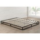 Alternate image 2 for Slickblue Full size 6-inch Low Profile Metal Platform Bed Frame with Wooden Slats