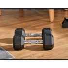 Alternate image 1 for Soozier Hex Rubber Free Weight Dumbbells, 12 Lbs. Set of 2, Lift Weights for Strength Training, Black