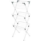 Alternate image 0 for mDesign Tall Metal Foldable Laundry Clothes Drying Rack Stand - White/Gray