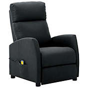 Stock Preferred Massage Reclining Chair in Dark Grey Fabric