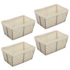 Alternate image 0 for mDesign Medium Chicken Wire Storage Basket, Fabric Liner