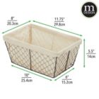 Alternate image 2 for mDesign Medium Chicken Wire Storage Basket, Fabric Liner