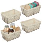 Alternate image 3 for mDesign Medium Chicken Wire Storage Basket, Fabric Liner
