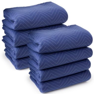 Sure-Max 8 Moving & Packing Blankets - Deluxe Pro - 80" x 72" (40 lb/dz weight) - Professional Quilted Shipping Furniture Pads Royal Blue. View a larger version of this product image.