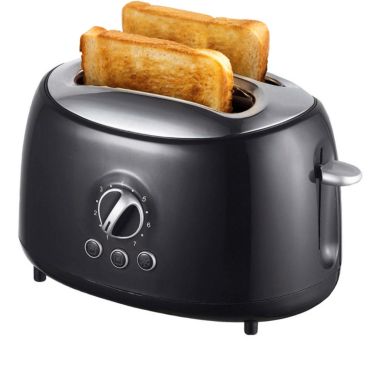 Brentwood Cool Touch 2-Slice Extra Wide Slot Retro Toaster in Black. View a larger version of this product image.