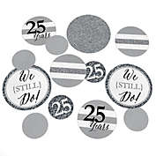 Big Dot of Happiness We Still Do - 25th Wedding Anniversary Giant Circle Confetti - Anniversary Party Decorations - Large Confetti 27 Count