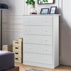 Alternate image 0 for Hivago Functional Storage Organized Dresser with 5 Drawer-White