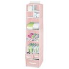 Alternate image 1 for mDesign Over Closet Rod Storage Organizer 7 Shelves/3 Drawers