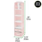 Alternate image 3 for mDesign Over Closet Rod Storage Organizer 7 Shelves/3 Drawers