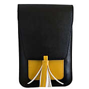 K. Carroll 7.5" Black and Yellow Fashionable Crossbody Handbag