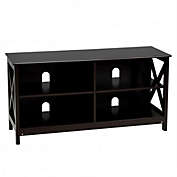 Costway Wooden TV Stand Entertainment Media Center -Brown