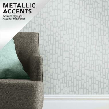 Roommates Decor Modern Sumi-E Peel & Stick Wallpaper - Gray, Silver. View a larger version of this product image.