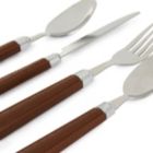 Alternate image 2 for Gibson Everyday Buckstrap 16 Piece Flatware Set with Caddy in Cocoa Brown