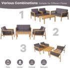 Alternate image 3 for Slickblue 4 Pieces Patio Rattan Furniture Set with Removable Cushions-Gray