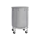 Alternate image 0 for SONGMICS Laundry Basket with Wheels, Rolling Laundry Hamper, Round Laundry Cart with Steel Frame and Removable Bag, 4 Casters and 2 Brakes, Gray and Silver