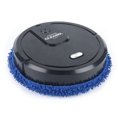 Stock Preferred 3.7V Mopping Robot Cleaner Sweeping Machine in Rechargeable Black. View a larger version of this product image.