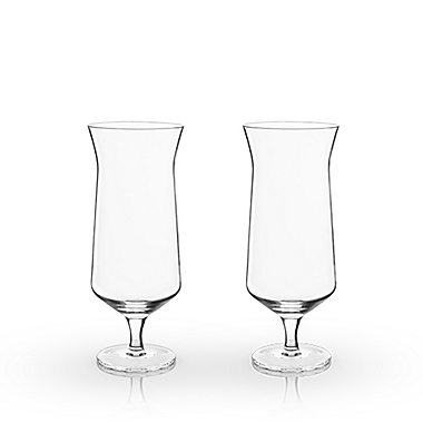 Viski Angled Crystal Hurricane Glasses. View a larger version of this product image.