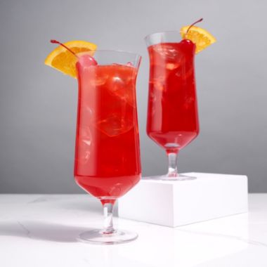 Viski Angled Crystal Hurricane Glasses. View a larger version of this product image.