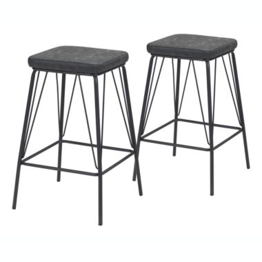 Slickblue Samuel Barstool (Set of 2) Vintage Black. View a larger version of this product image.