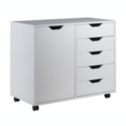 Winsome 30.71"W Halifax Wide Cabinet with 5 Gliding Drawers - White