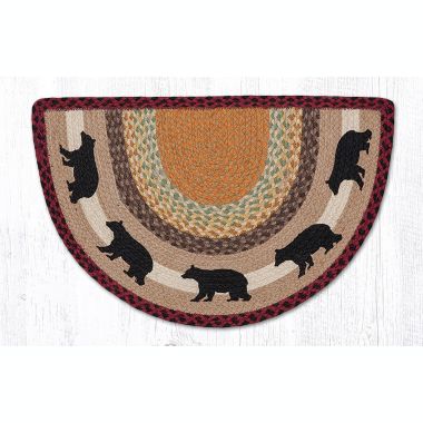 Earth Rugs SCP-395 Cabin Bear Printed Slice 18 x 29 inch. View a larger version of this product image.