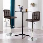 Alternate image 1 for Costway Set of 2 Square Swivel Adjustable PU Leather Bar Stools with Back and Footrest-Coffee