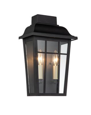 ELE Light & Decor Ellington Black Outdoor Hardwired Wall Lantern Sconce with No Bulbs Included