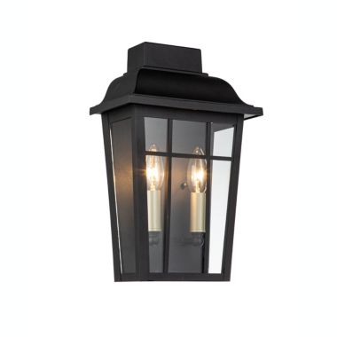 ELE Light & Decor Ellington Black Outdoor Hardwired Wall Lantern Sconce with No Bulbs Included. View a larger version of this product image.