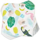 Alternate image 1 for Blue Panda 144 Pieces Tropical Paper Plates, Napkins, Cups, Pink Cutlery for Hawaiian Luau Party Decorations (Serves 24)