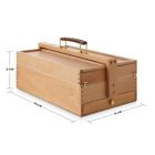 Alternate image 3 for 7 Elements Wooden Multi-Function Artist Tool and Brush Storage Box - Beechwood Art Supply Organizer with Drawers