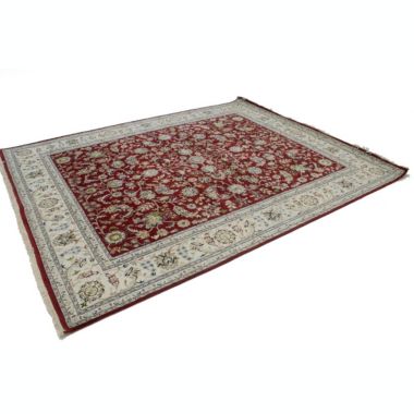 Red Floral 8X10 Indo-Nain Oriental Rug. View a larger version of this product image.